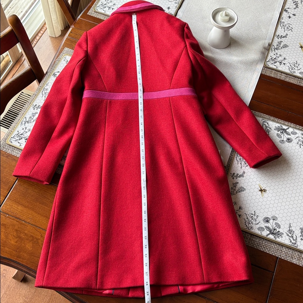 Boden Mitford Holiday Red Wool Coat - Picture 11 of 12